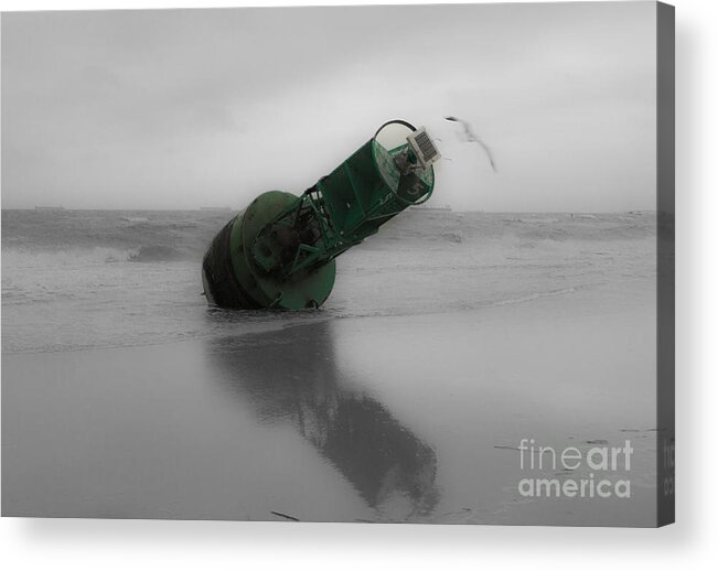 Bouy Acrylic Print featuring the photograph Stranded too by Angela DeFrias