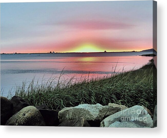 Sunrise Acrylic Print featuring the photograph Sunrise Over the Bay by Janice Drew