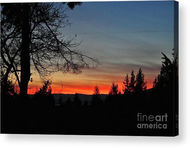  Acrylic Print featuring the photograph Sunset 6 - Pender Island by Sharron Cuthbertson