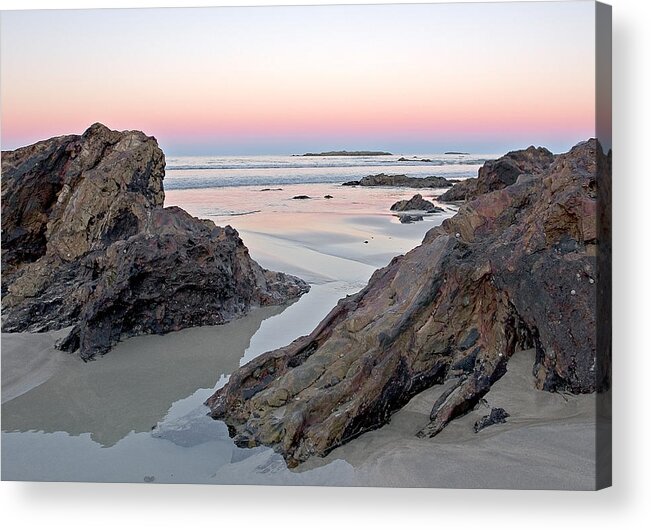 Beach Acrylic Print featuring the photograph Sunset Denhams Beach. by Steven Ralser