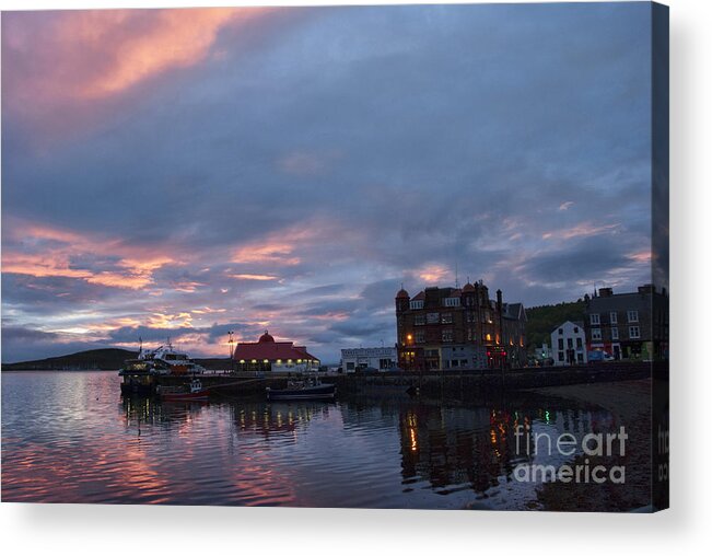 Argyll Acrylic Print featuring the photograph Sunset Oban Scotland by Juli Scalzi