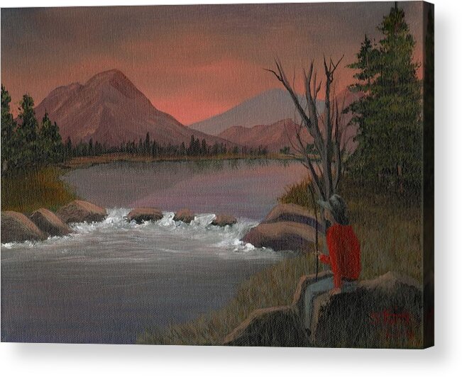 Sunset Acrylic Print featuring the painting Sunset Serenade by Sheri Keith