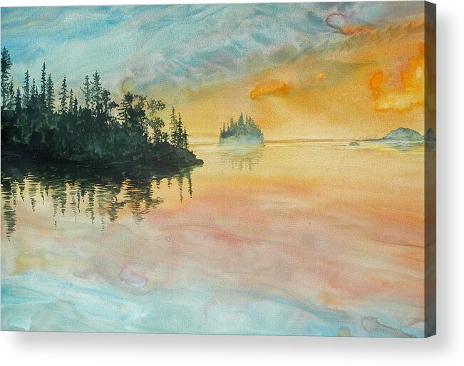 Lake Superior Acrylic Print featuring the painting Superior Memories I by Helen Klebesadel