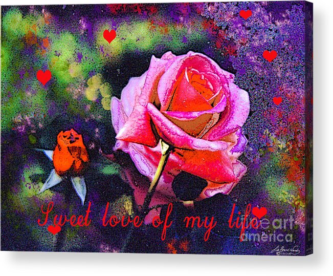 Valentine Acrylic Print featuring the digital art Sweet Love of My Life by Lizi Beard-Ward
