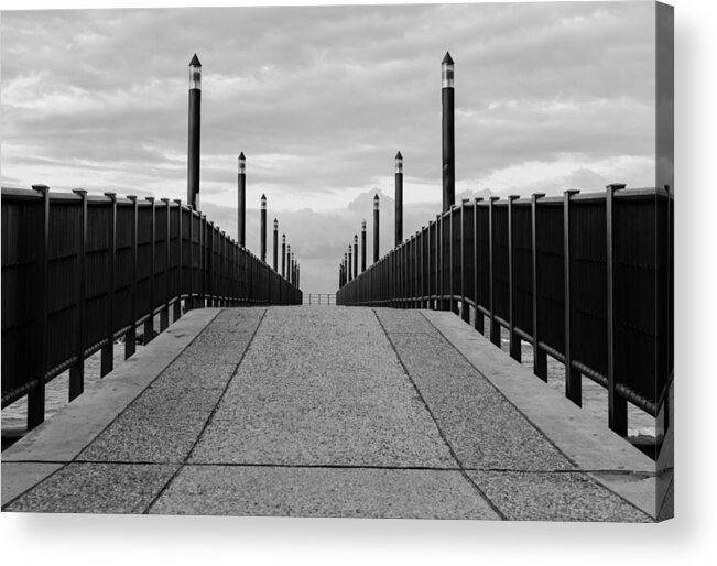 Monochrome Acrylic Print featuring the photograph Symmetry in black and white by AM FineArtPrints