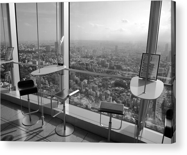 Cafe Acrylic Print featuring the photograph Tea With a View by Brad Brizek