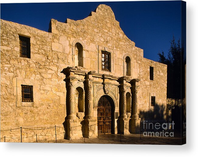 America Acrylic Print featuring the photograph The Alamo by Inge Johnsson