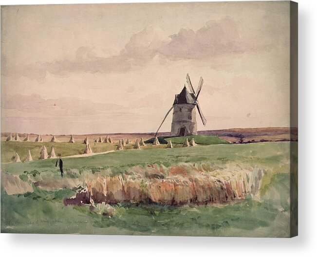 Windmill Acrylic Print featuring the photograph The Battlefield Of Crecy, 26 August, 1346 by John Absolon