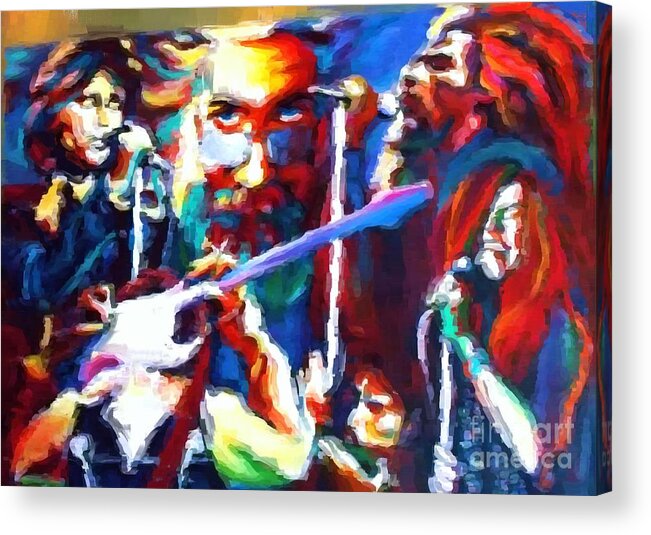  Acrylic Print featuring the photograph The Gang in Oils by Kelly Awad