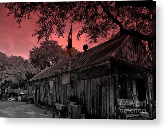 Luckenbach Acrylic Print featuring the photograph The General Store in Luckenbach Texas by Susanne Van Hulst