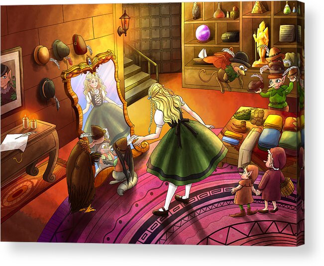  William Tell Acrylic Print featuring the painting The Kakuna Haberdashery by Reynold Jay