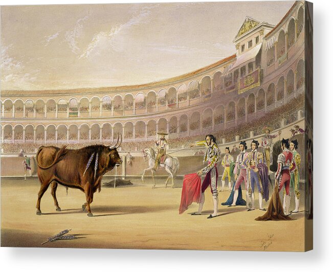 Plaza De Toros Acrylic Print featuring the drawing The Matador by William Henry Lake Price