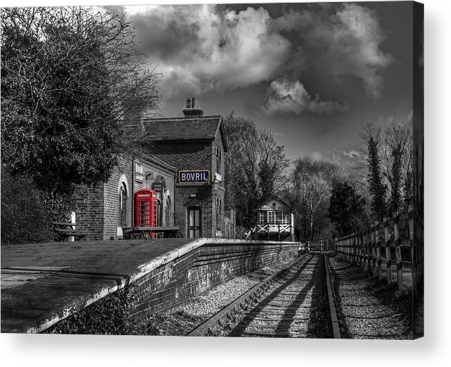 Wirral Acrylic Print featuring the photograph The Old Red Telephone Box by Spikey Mouse Photography