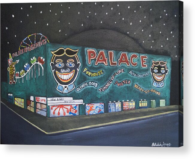 Tillie Acrylic Print featuring the painting The Palace at Night by Patricia Arroyo