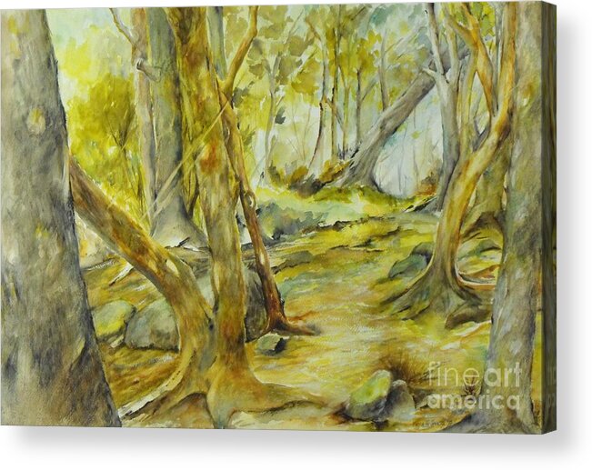  Landscape - Forests Acrylic Print featuring the painting The Spirit of the Forest I by Madie Horne
