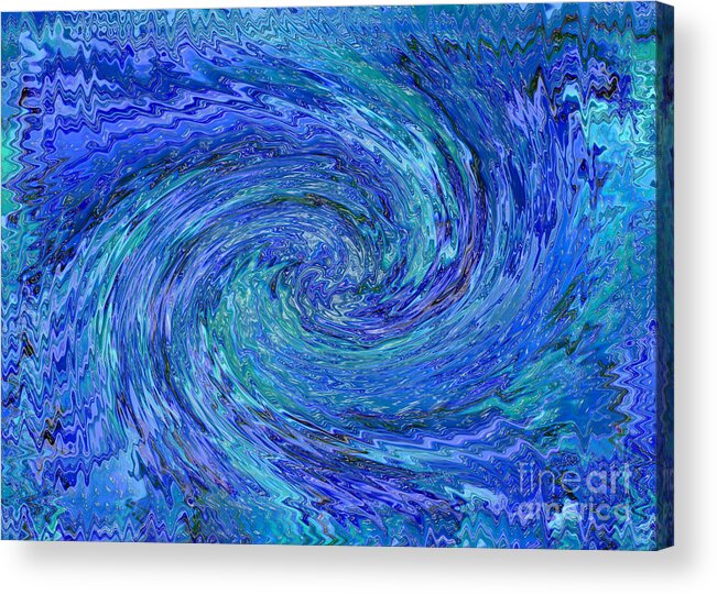 Abstract Acrylic Print featuring the digital art The Wave by Carol Groenen