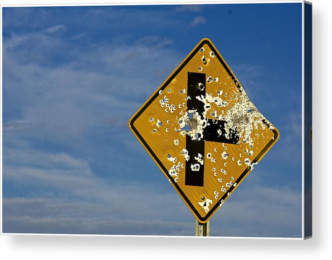 Street Sign Acrylic Print featuring the photograph The Wild Wild West by Barbara Zahno
