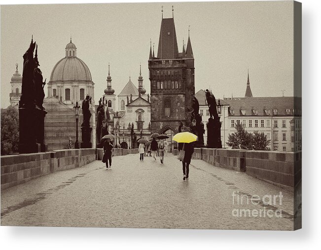 Photography Acrylic Print featuring the photograph The Yellow Umbrella by Ivy Ho