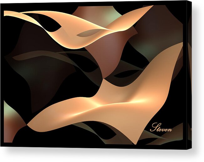 Digital Acrylic Print featuring the digital art This and That by Steven Lebron Langston