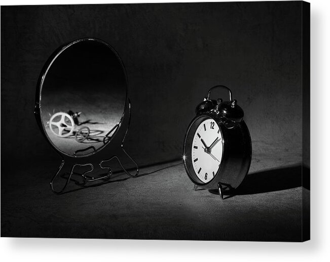 Clock Acrylic Print featuring the photograph Time Is Just A ... by Victoria Ivanova