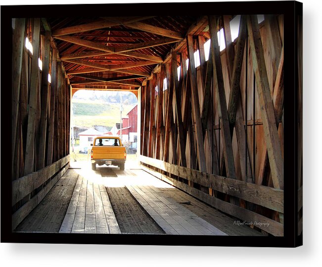 Covered Bridge Acrylic Print featuring the photograph TIme Portal by PJQandFriends Photography