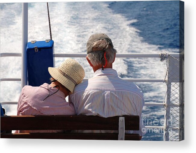 Together Acrylic Print featuring the photograph Together in Greece by David Fowler