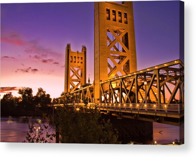 Sunset Acrylic Print featuring the photograph Tower Bridge Sunset by Randy Wehner