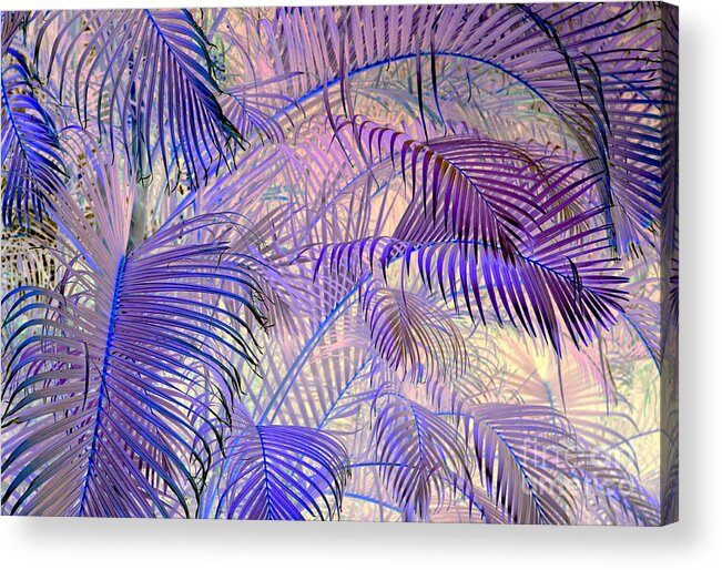 Palms Acrylic Print featuring the photograph Tropical Embrace by Roselynne Broussard