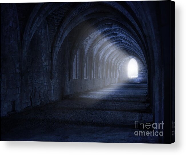 Abbey Acrylic Print featuring the photograph Underground Lair by David Lichtneker