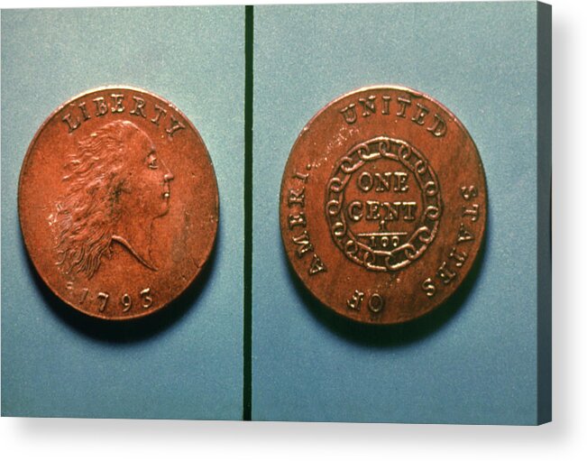 1793 Acrylic Print featuring the photograph U.s. Coin, 1793 by Granger
