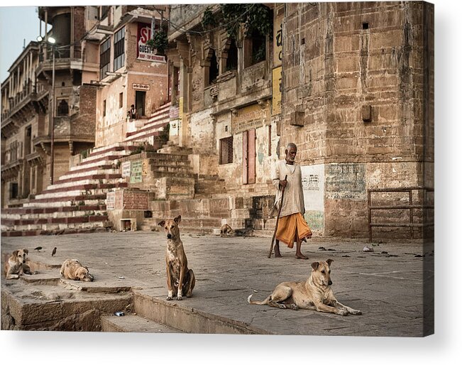 Street Acrylic Print featuring the photograph Varanassi by Andrei Nicolas -