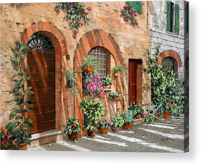 Tuscany Acrylic Print featuring the painting Viaggio In Toscana by Guido Borelli