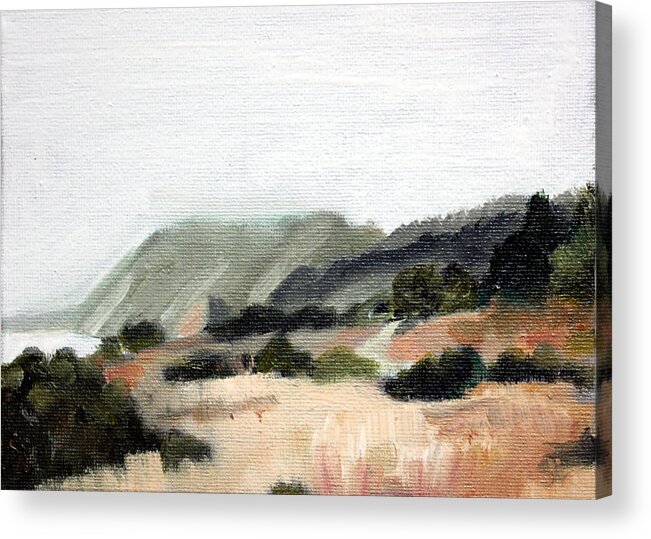 Landscape Acrylic Print featuring the painting View from Needlerock by Sarah Lynch