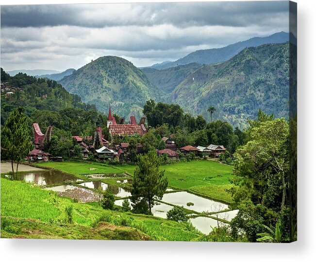Tranquility Acrylic Print featuring the photograph Village In North Toraja by Photograph By Michael Schwab