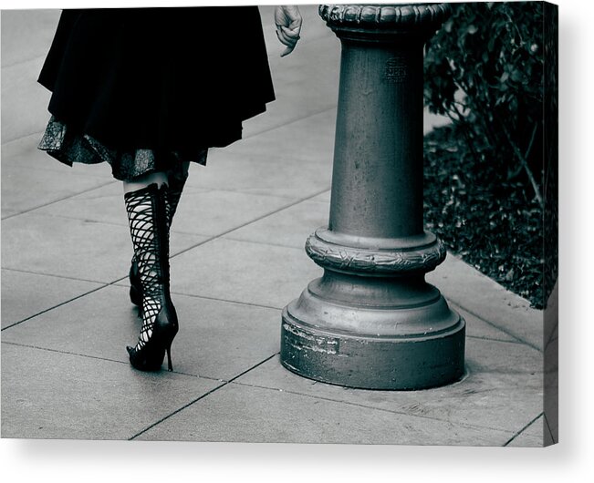 Black And White Acrylic Print featuring the photograph Walk This Way by Lorraine Devon Wilke