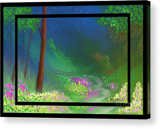Spring Acrylic Print featuring the painting Walk With A Spring In Your Step by Steven Lebron Langston