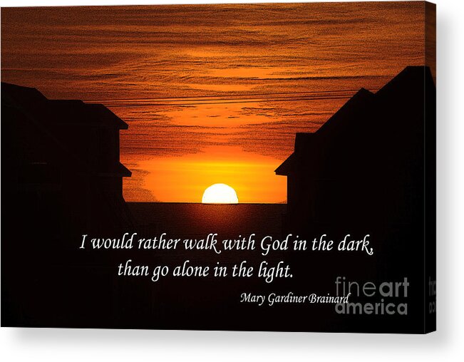 God Acrylic Print featuring the photograph Walk with God by Gene Bleile Photography 