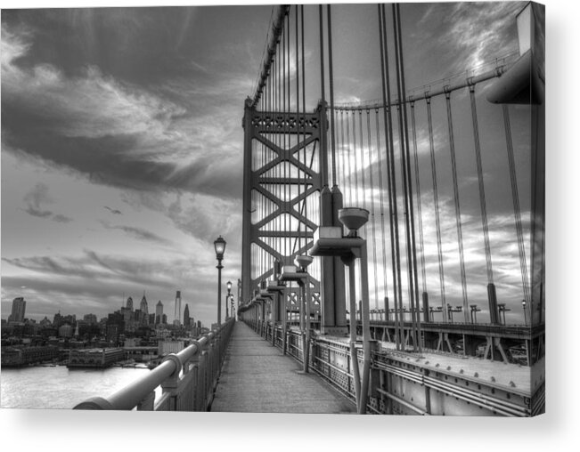 Philadelphia Acrylic Print featuring the photograph Walking to Philadelphia by Jennifer Ancker