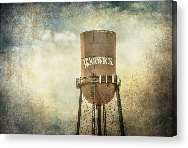 Water Tower Acrylic Print featuring the photograph Warwick Water Tower by Cathy Kovarik