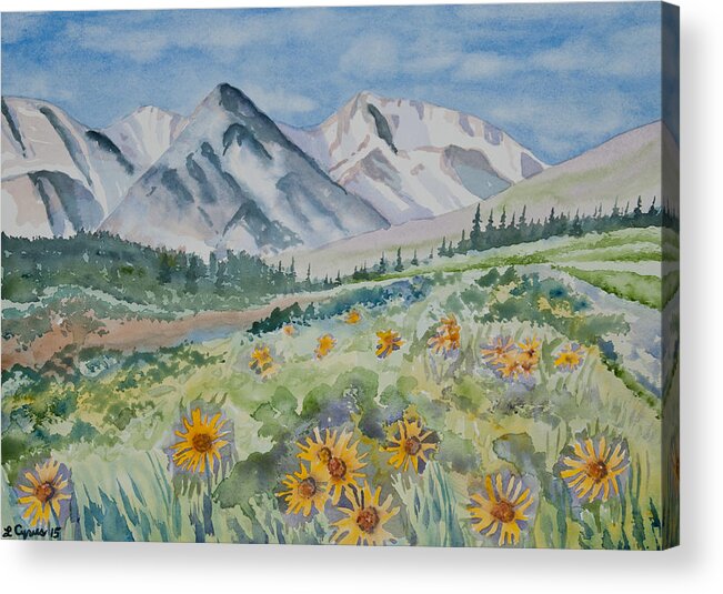 Alpine Landscape Original Watercolor 7 x 5
