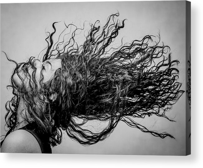 Hair Acrylic Print featuring the photograph Wave by Vahid Varasteh