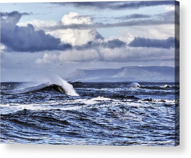Waves Acrylic Print featuring the photograph Waves in easkey by Tony Reddington