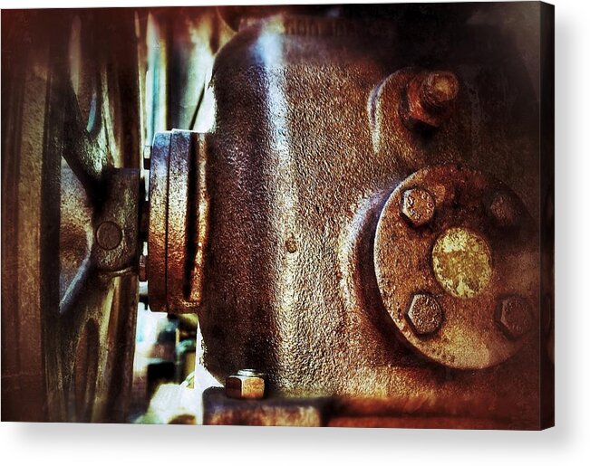 Mechanical Contraption Acrylic Print featuring the digital art Well run by Olivier Calas