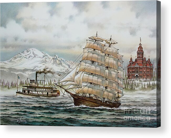 Whatcom Acrylic Print featuring the painting Whatcom Heritage by James Williamson