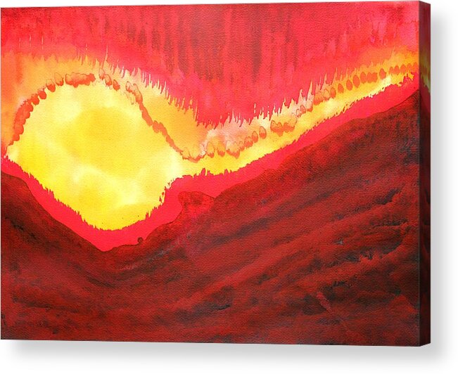 Fire Acrylic Print featuring the painting Wildfire original painting by Sol Luckman