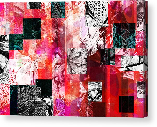 Pink Acrylic Print featuring the digital art Women by Stacey Clarke