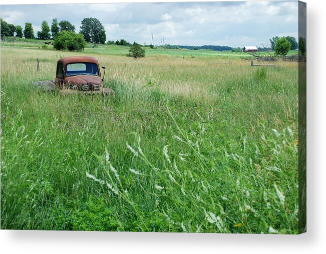 Ford Acrylic Print featuring the photograph Work Days On The Farm - A Day In The Past by Janice Adomeit