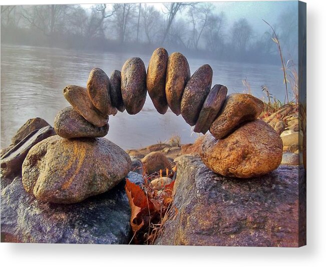  Acrylic Print featuring the photograph Zen Morning on the River by Hominy Valley Photography