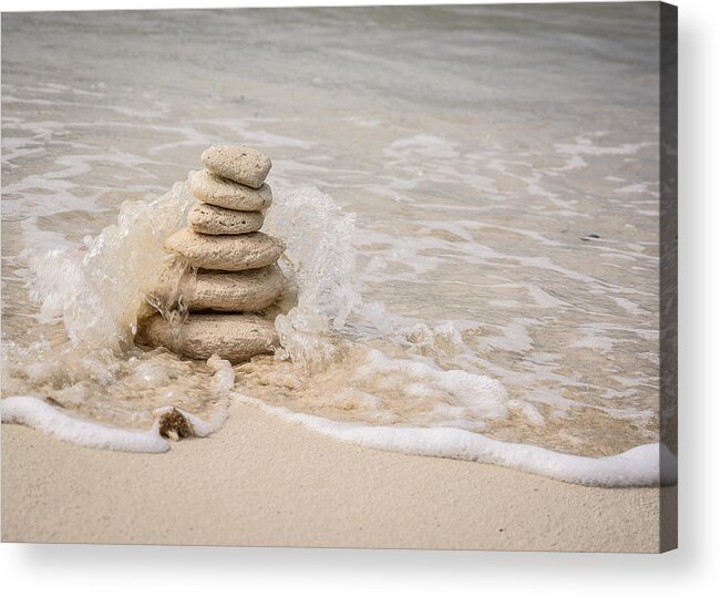 Stone Stack Acrylic Print featuring the photograph Zen Stones by Mark Rogers