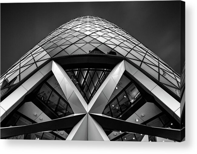 London Acrylic Print featuring the photograph Zigzag (the Gherkin) by Ahmed Thabet
